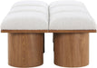 Meridian Furniture - Pavilion Cream Boucle Fabric Upholstered 6pc. Bench - 467Cream-6D - GreatFurnitureDeal