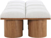 Meridian Furniture - Pavilion Cream Boucle Fabric Upholstered 8pc. Bench - 467Cream-8D - GreatFurnitureDeal