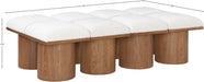 Meridian Furniture - Pavilion Cream Boucle Fabric Upholstered 8pc. Bench - 467Cream-8D - GreatFurnitureDeal