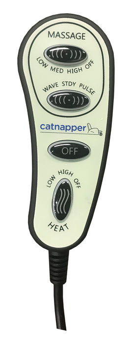 Catnapper - Gianni Power Lay Flat Recliner w-Heat & Massage in Light Grey - 647057-GREY