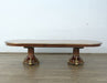 European Furniture - Veronica Dining Table in Antique Walnut and Dark Gold Leaf - 47076-DT - GreatFurnitureDeal