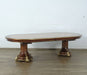 European Furniture - Veronica Dining Table in Antique Walnut and Dark Gold Leaf - 47076-DT - GreatFurnitureDeal