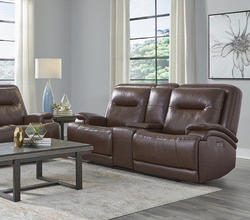 Southern Motion REVIVE - 472 Heston Triple Power Console Loveseat in Frisco Chocolate - 472-86P - GreatFurnitureDeal