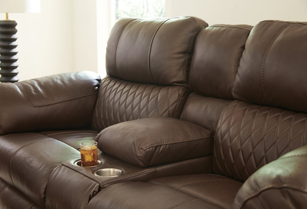 Catnapper - Sorrento Power Lay Flat Reclining Console Loveseat w-Storage & Cupholders in kola - 64729-KOLA-MTO - GreatFurnitureDeal