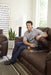 Catnapper - Sorrento Power Lay Flat Reclining Console Loveseat w-Storage & Cupholders in kola - 64729-KOLA-MTO - GreatFurnitureDeal