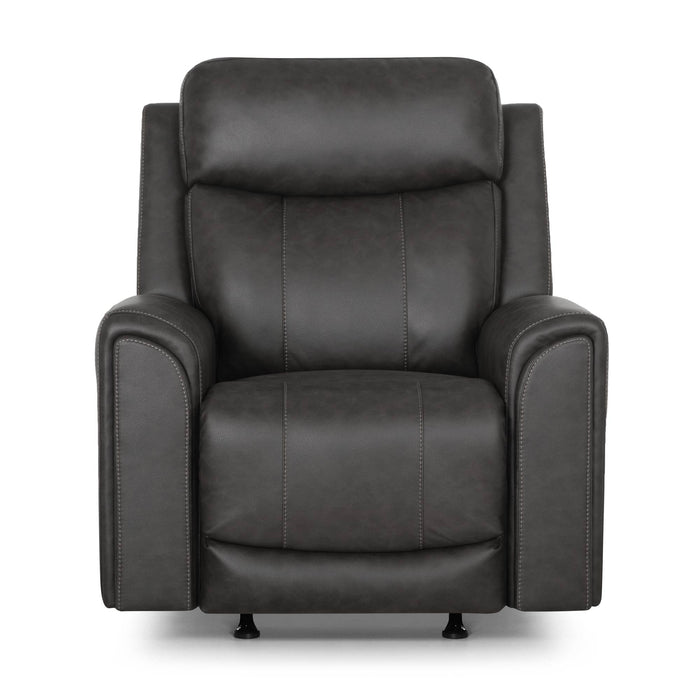 Franklin Furniture - 4730 Argent Power Rocker Recliner w/ Air Massage/Power Headrest/Arm Storage/USB Charging in Duvall Slate - 99288-SLATE
