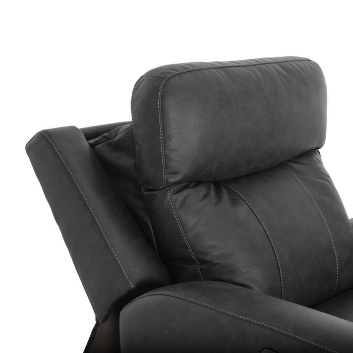 Franklin Furniture - 4730 Argent Power Rocker Recliner w/ Air Massage/Power Headrest/Arm Storage/USB Charging in Duvall Slate - 99288-SLATE