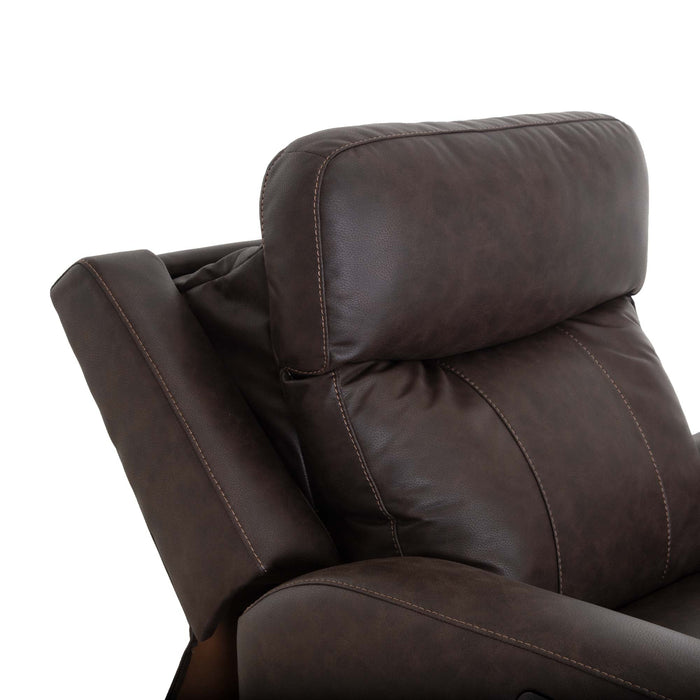 Franklin Furniture - 4730 Argent Power Rocker Recliner w/ Air Massage/Power Headrest/Arm Storage/USB Charging in Duvall Coffee - 99288-COFFEE - GreatFurnitureDeal