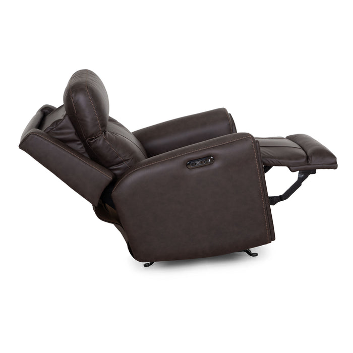 Franklin Furniture - 4730 Argent Power Rocker Recliner w/ Air Massage/Power Headrest/Arm Storage/USB Charging in Duvall Coffee - 99288-COFFEE - GreatFurnitureDeal