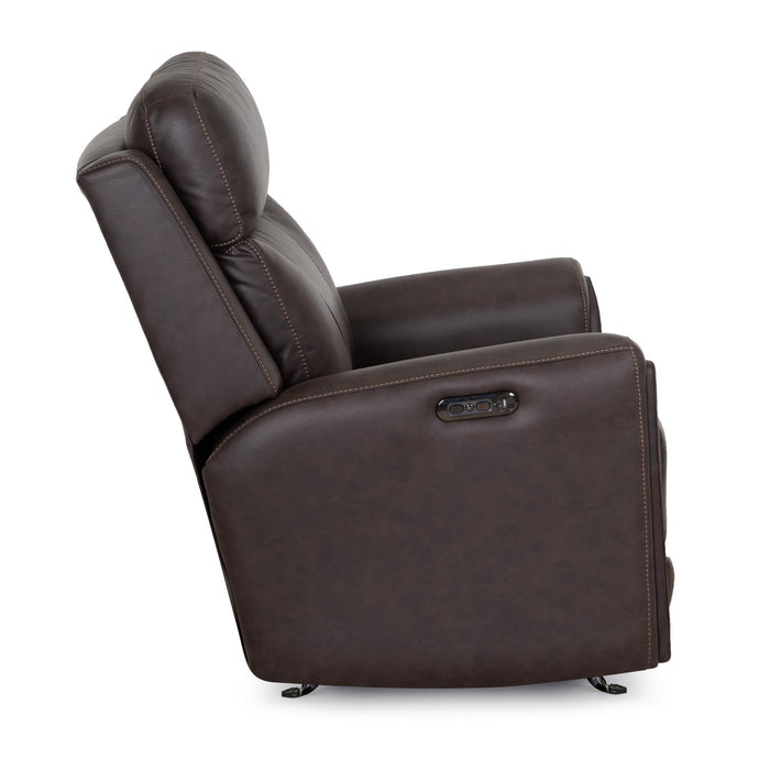 Franklin Furniture - 4730 Argent Power Rocker Recliner w/ Air Massage/Power Headrest/Arm Storage/USB Charging in Duvall Coffee - 99288-COFFEE - GreatFurnitureDeal
