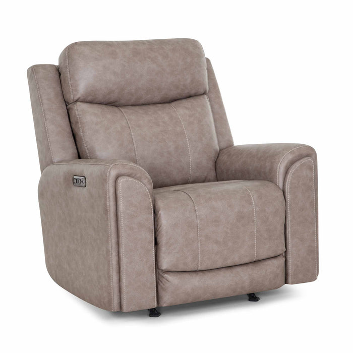 Franklin Furniture - 4730 Argent Power Rocker Recliner w/ Air Massage/Power Headrest/Arm Storage/USB Charging in Duvall Greige - 99288-GREIGE
