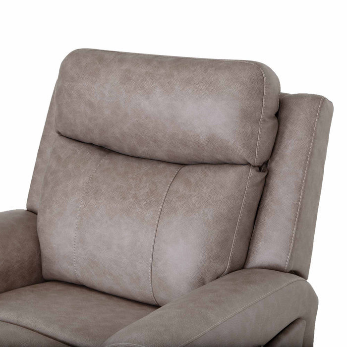 Franklin Furniture - 4730 Argent Power Rocker Recliner w/ Air Massage/Power Headrest/Arm Storage/USB Charging in Duvall Greige - 99288-GREIGE