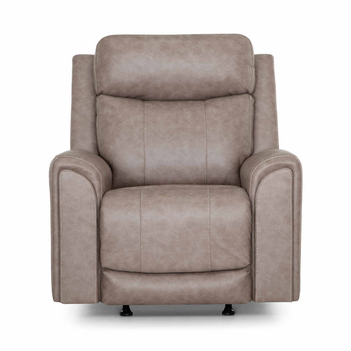 Franklin Furniture - 4730 Argent Power Rocker Recliner w/ Air Massage/Power Headrest/Arm Storage/USB Charging in Duvall Greige - 99288-GREIGE