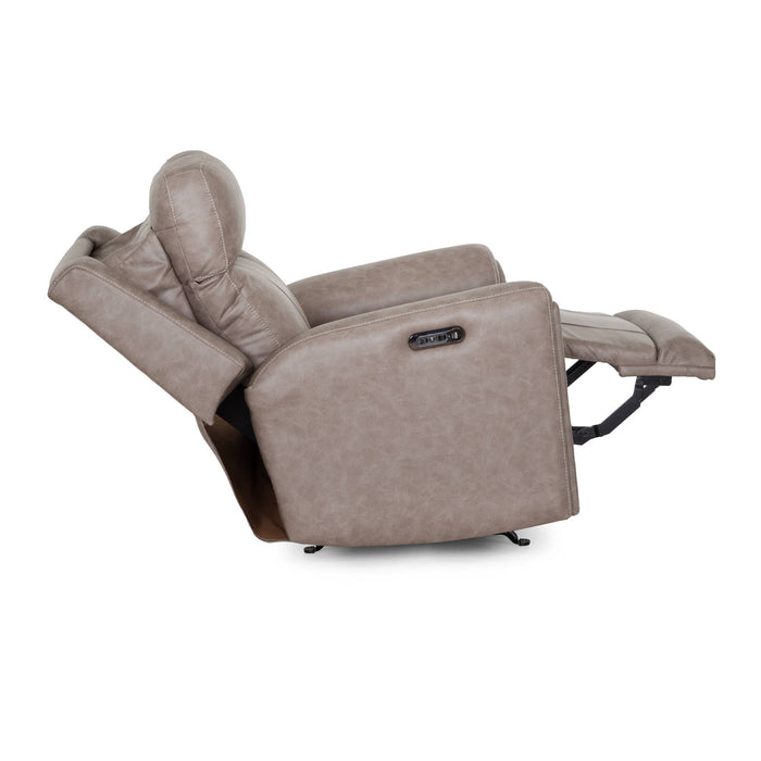 Franklin Furniture - 4730 Argent Power Rocker Recliner w/ Air Massage/Power Headrest/Arm Storage/USB Charging in Duvall Greige - 99288-GREIGE