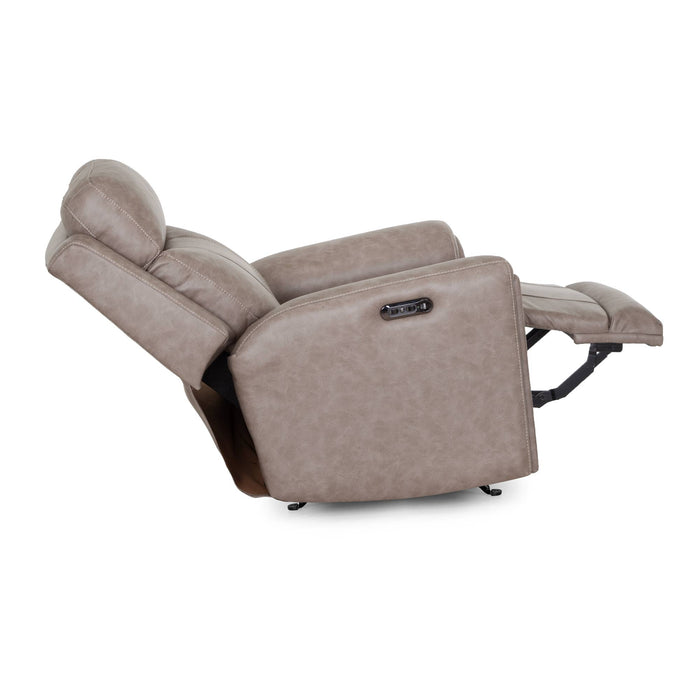 Franklin Furniture - 4730 Argent Power Rocker Recliner w/ Air Massage/Power Headrest/Arm Storage/USB Charging in Duvall Greige - 99288-GREIGE