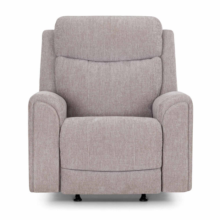 Franklin Furniture - 4730 Argent Power Rocker Recliner w/ Air Massage/Power Headrest/Arm Storage/USB Charging in Stella Mushroom - 99288-MUS