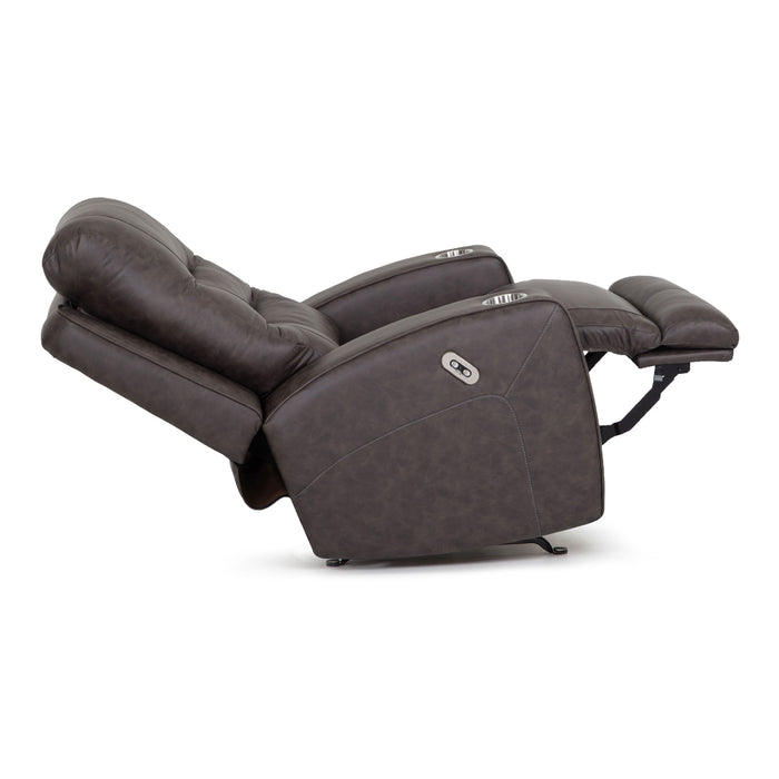 Franklin Furniture - 4731 Aspen Fabric Power Rocker Recliner w/ Power Headrest, USB & Dual Cupholders in Duvall Gunmetal - 4731-GUNMETAL