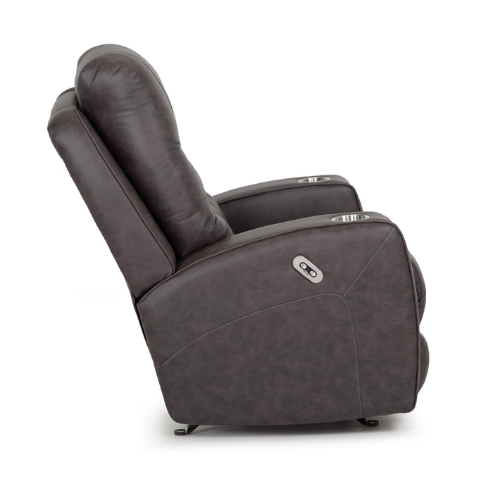 Franklin Furniture - 4731 Aspen Fabric Power Rocker Recliner w/ Power Headrest, USB & Dual Cupholders in Duvall Gunmetal - 4731-GUNMETAL