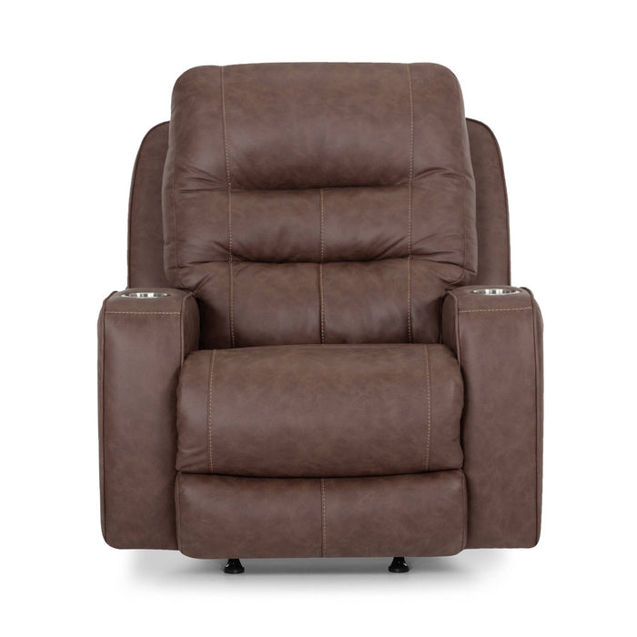Franklin Furniture - 4731 Aspen Fabric Power Rocker Recliner w/ Power Headrest, USB & Dual Cupholders in Duvall Mocha - 4731-MOCHA