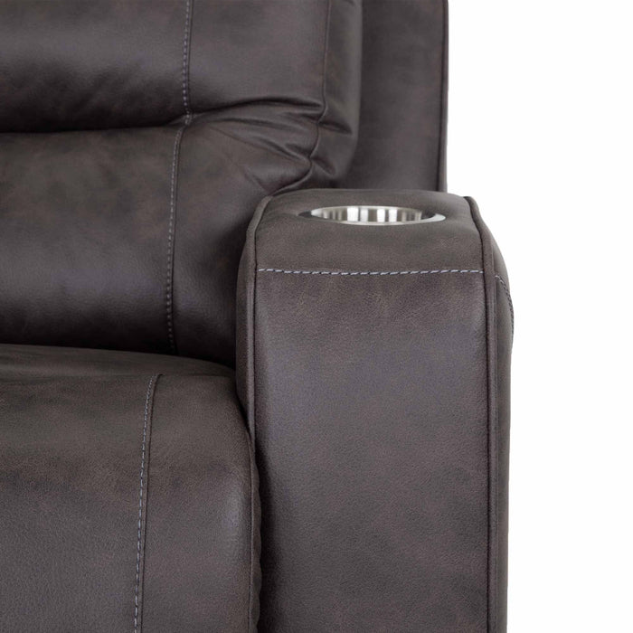 Franklin Furniture - 4731 Aspen Fabric Power Rocker Recliner w/ Power Headrest, USB & Dual Cupholders in Duvall Gunmetal - 4731-GUNMETAL