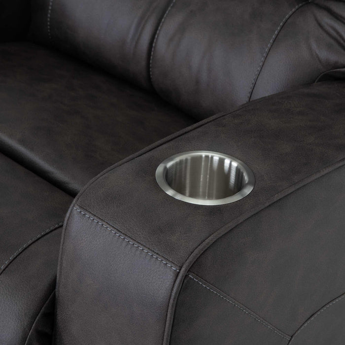 Franklin Furniture - 4731 Aspen Fabric Power Rocker Recliner w/ Power Headrest, USB & Dual Cupholders in Duvall Gunmetal - 4731-GUNMETAL