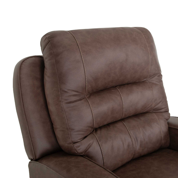 Franklin Furniture - 4733 Aspen Fabric Power Swivel Recliner w/ Power Headrest, USB & Dual Cupholders in Duvall Mocha - 4733-MOCHA