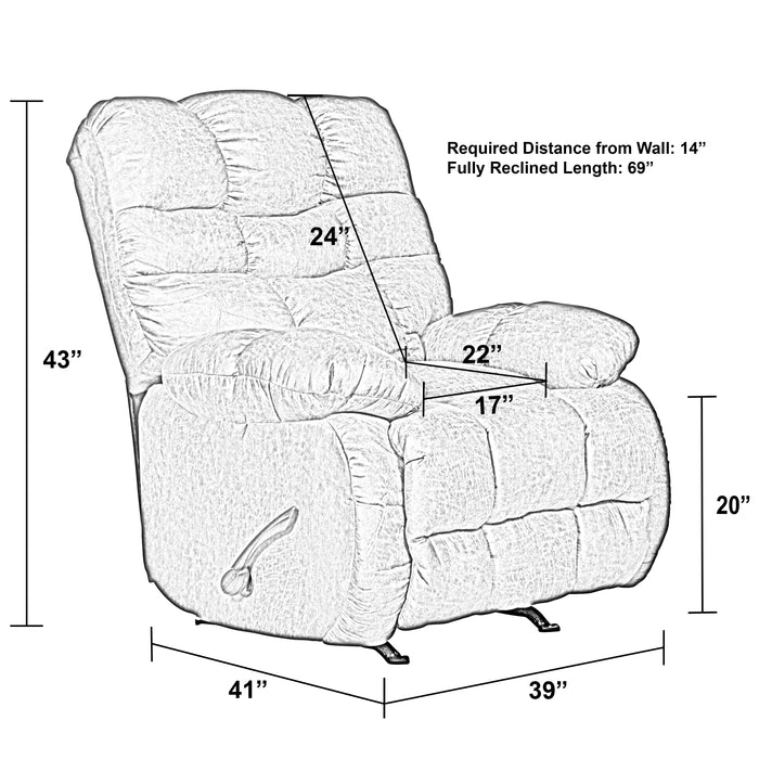 Catnapper - Berman Chaise Rocker Recliner in Silt - 4738-2-SILT - GreatFurnitureDeal