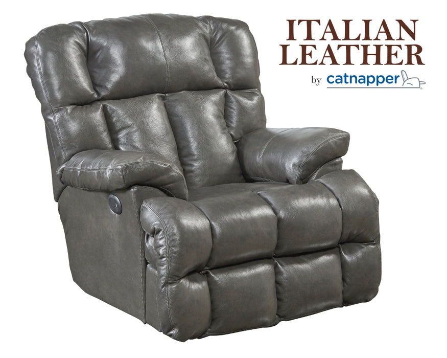 Catnapper - Victor Chaise Rocker Recliner in Steel - 4764-2Steel - GreatFurnitureDeal