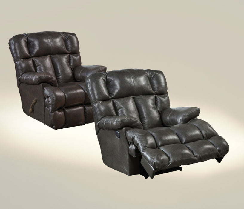 Catnapper - Victor Power Lay Flat Chaise Recliner in Chocolate - 64764-7Chocolate - GreatFurnitureDeal