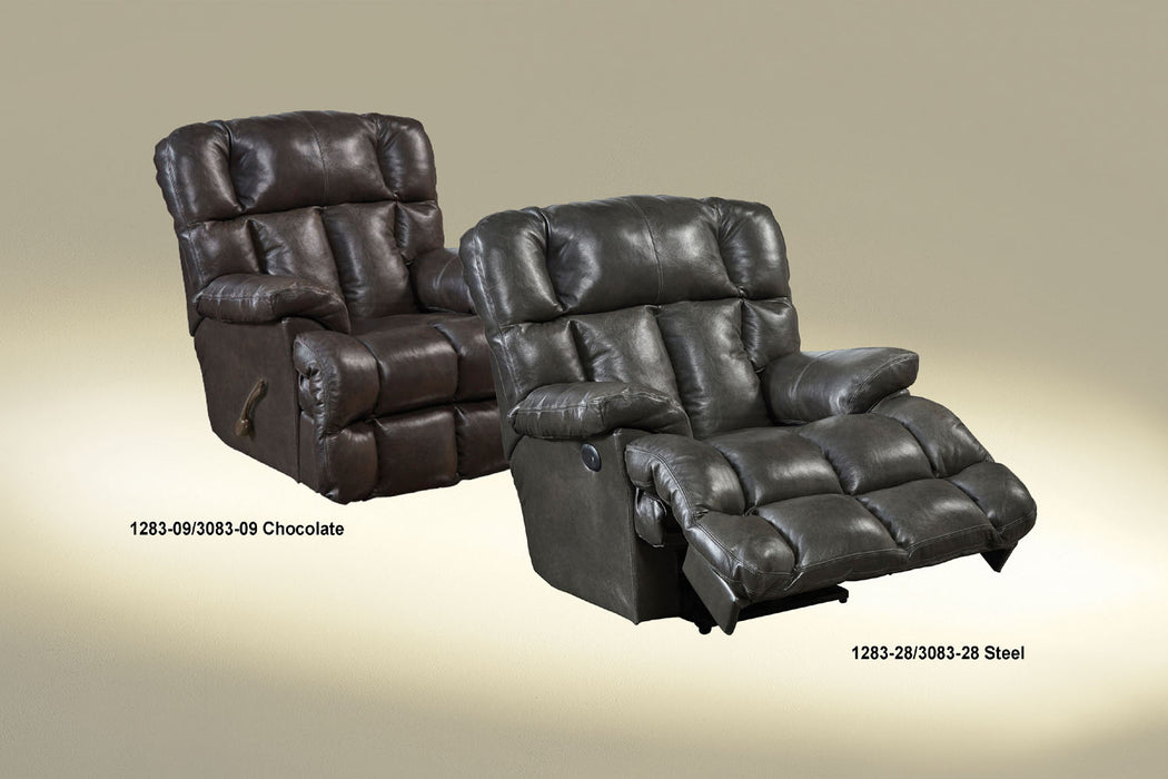 Catnapper - Victor Power Lay Flat Chaise Recliner in Chocolate - 64764-7Chocolate
