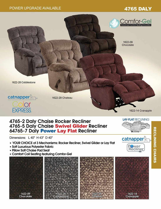 Catnapper - Daly Chaise Rocker Recliner in Cranapple - 4765-2Cranapple - GreatFurnitureDeal