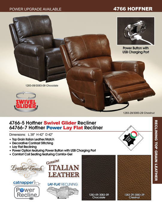 Catnapper Hoffner Swivel Glider Recliner in Chocolate 4766