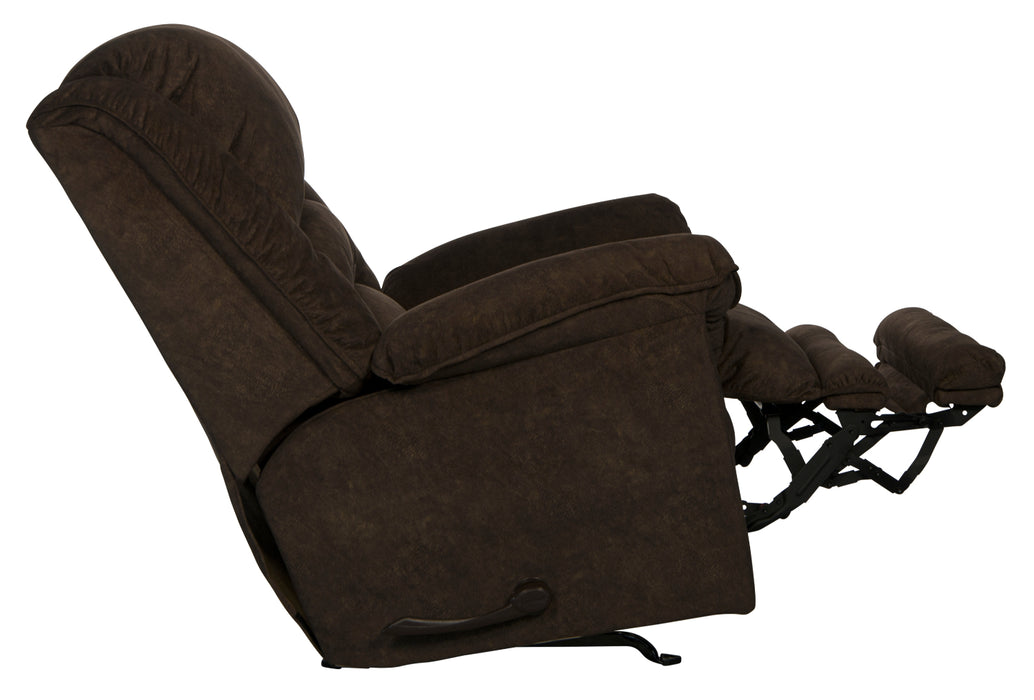 Catnapper - Rialto Chaise Rocker Recliner with Extended Ottoman in Chocolate - 47752162829 - GreatFurnitureDeal
