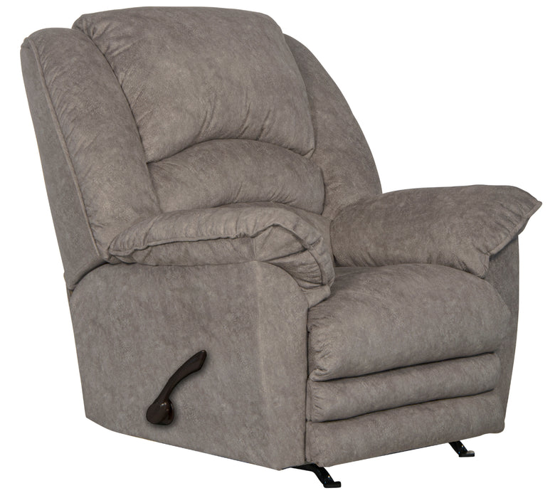 Catnapper - Rialto Chaise Rocker Recliner with Extended Ottoman in Steel - 47752162838 - GreatFurnitureDeal