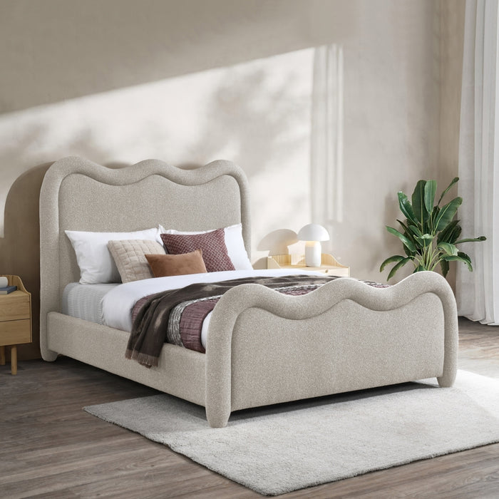 Meridian Furniture - Gavin Chenille Fabric Upholstered Full Size Bed - GavinBeige-F - GreatFurnitureDeal
