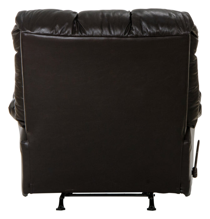 Catnapper - Piazza Top Grain Leather Touch Rocker Recliner with X-tra Comfort Footrest in Chocolate - 47762128309-MTO - GreatFurnitureDeal