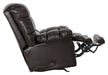 Catnapper - Piazza Top Grain Leather Touch Rocker Recliner with X-tra Comfort Footrest in Chocolate - 47762128309-MTO - GreatFurnitureDeal