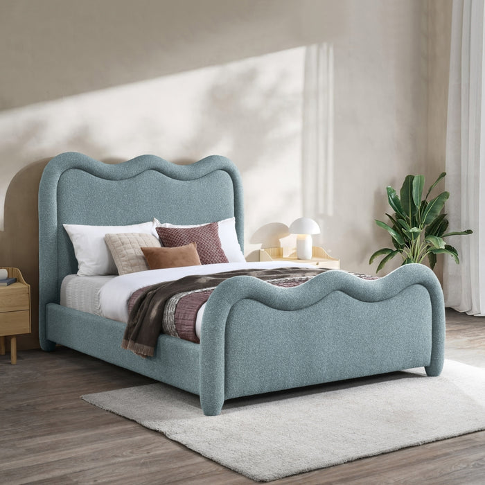 Meridian Furniture - Gavin Chenille Fabric Upholstered Full Size Bed - GavinBlue-F - GreatFurnitureDeal