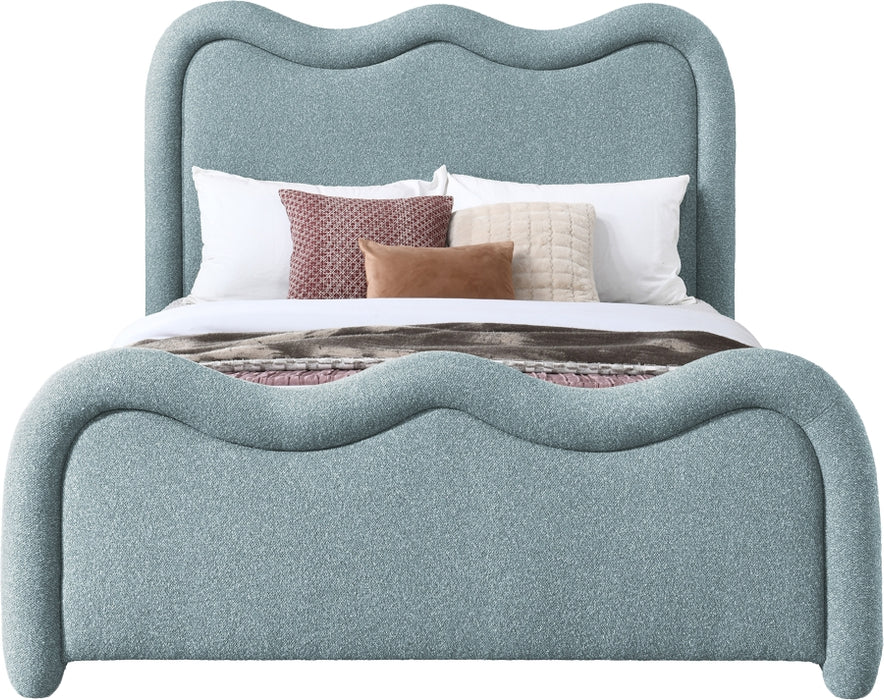 Meridian Furniture - Gavin Chenille Fabric Upholstered Queen Size Bed - GavinBlue-Q - GreatFurnitureDeal