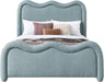 Meridian Furniture - Gavin Chenille Fabric Upholstered King Size Bed - GavinBlue-K - GreatFurnitureDeal