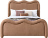Meridian Furniture - Gavin Chenille Fabric Upholstered King Size Bed - GavinCognac-K - GreatFurnitureDeal