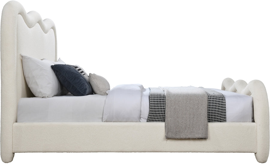 Meridian Furniture - Gavin Chenille Fabric Upholstered King Size Bed - GavinCream-K - GreatFurnitureDeal