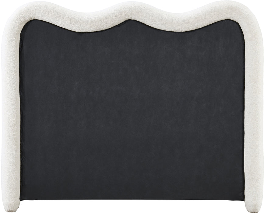 Meridian Furniture - Gavin Chenille Fabric Upholstered King Size Bed - GavinCream-K - GreatFurnitureDeal