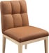 Meridian Furniture - Adrian Vegan Leather Upholstered Dining Side Chair (Set of 2) - 971Cognac-SC - GreatFurnitureDeal