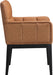 Meridian Furniture - Adrian Vegan Leather Upholstered Dining Arm Chair (Set of 2) - 972Cognac-AC - GreatFurnitureDeal