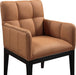 Meridian Furniture - Adrian Vegan Leather Upholstered Dining Arm Chair (Set of 2) - 972Cognac-AC - GreatFurnitureDeal