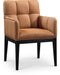 Meridian Furniture - Adrian Vegan Leather Upholstered Dining Arm Chair (Set of 2) - 972Cognac-AC - GreatFurnitureDeal