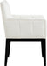 Meridian Furniture - Adrian Vegan Leather Upholstered Dining Arm Chair (Set of 2) - 972Cream-AC - GreatFurnitureDeal