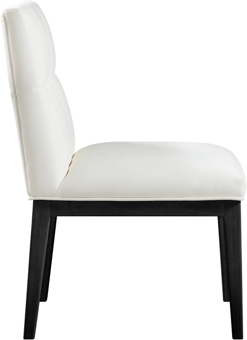 Meridian Furniture - Adrian Vegan Leather Upholstered Dining Side Chair (Set of 2) - 972Cream-SC - GreatFurnitureDeal