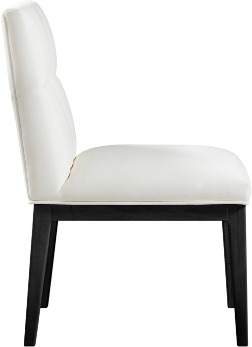 Meridian Furniture - Adrian Vegan Leather Upholstered Dining Side Chair (Set of 2) - 972Cream-SC - GreatFurnitureDeal